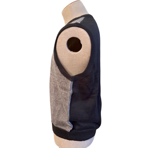 Sette Ponti Men’s Merino Wool  Pullover Vest Large V-Neck Houndstooth - Picture 3 of 7